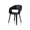Black leather dining chairs